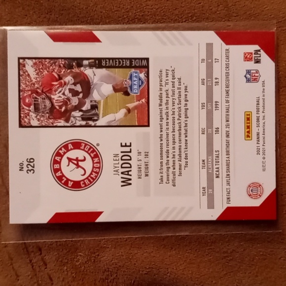 Jaylen Waddle 2021 Score football rookie 2 card lot RC - Picture 7 of 8